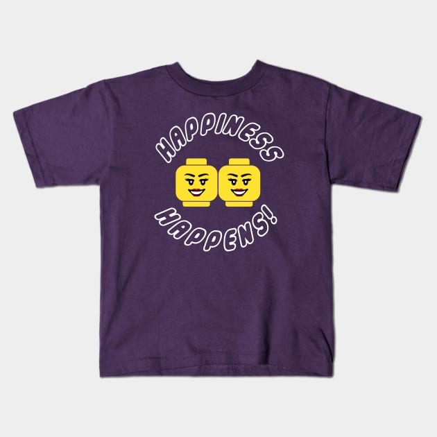 Happiness Happens! Kids T-Shirt by ClothesContact